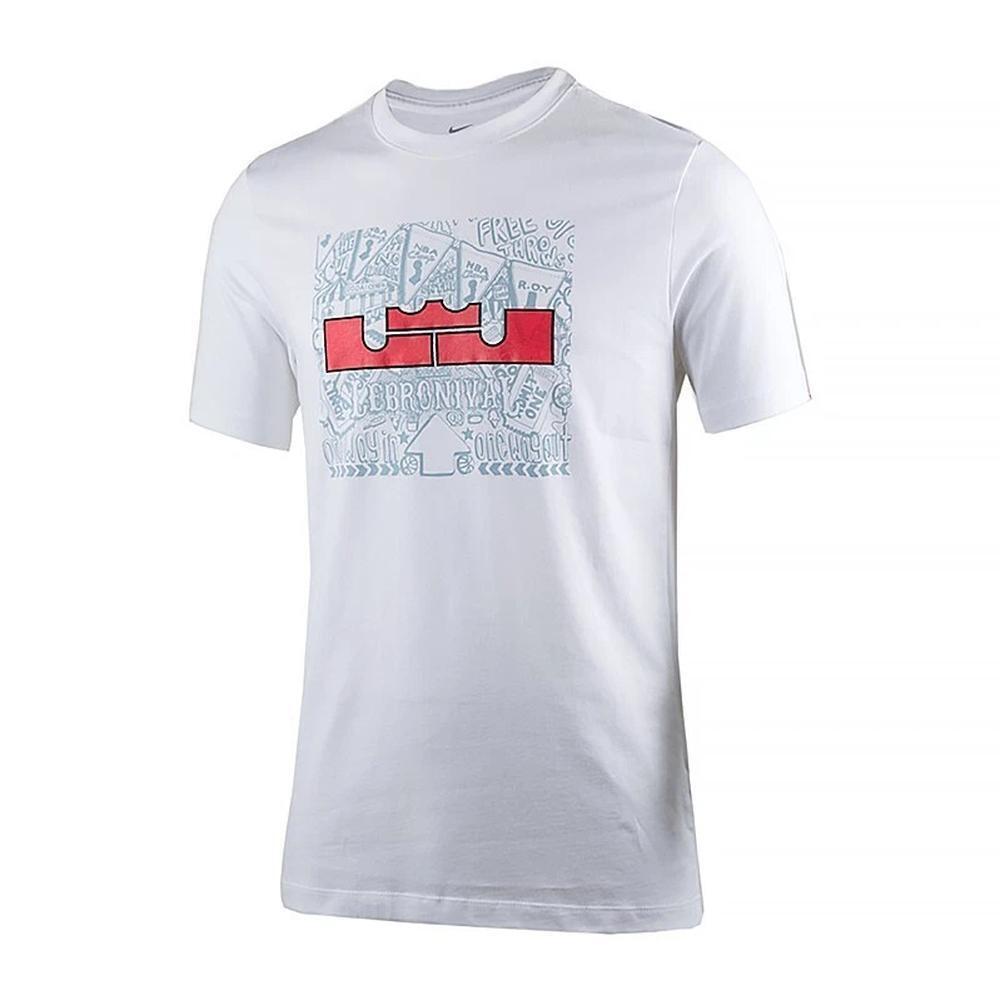Lebron James Lebronival 19 Basketball T-Shirt Dq1883-100 White Red Men